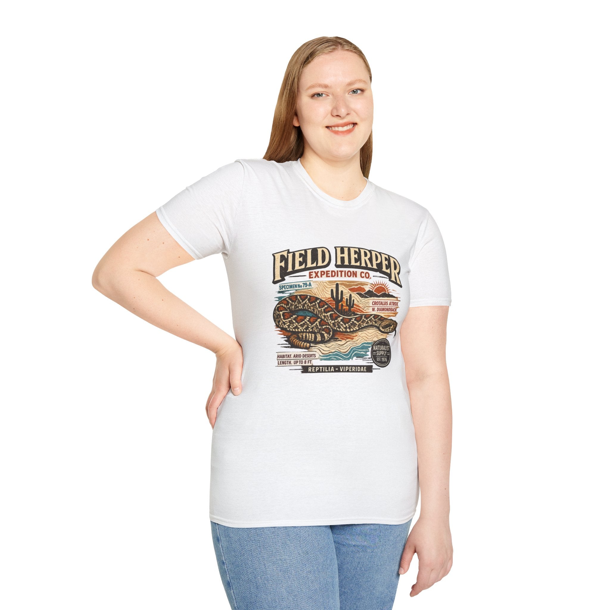 Field Herper Expedition T-Shirt — Vintage Rattlesnake Field Herping Graphic