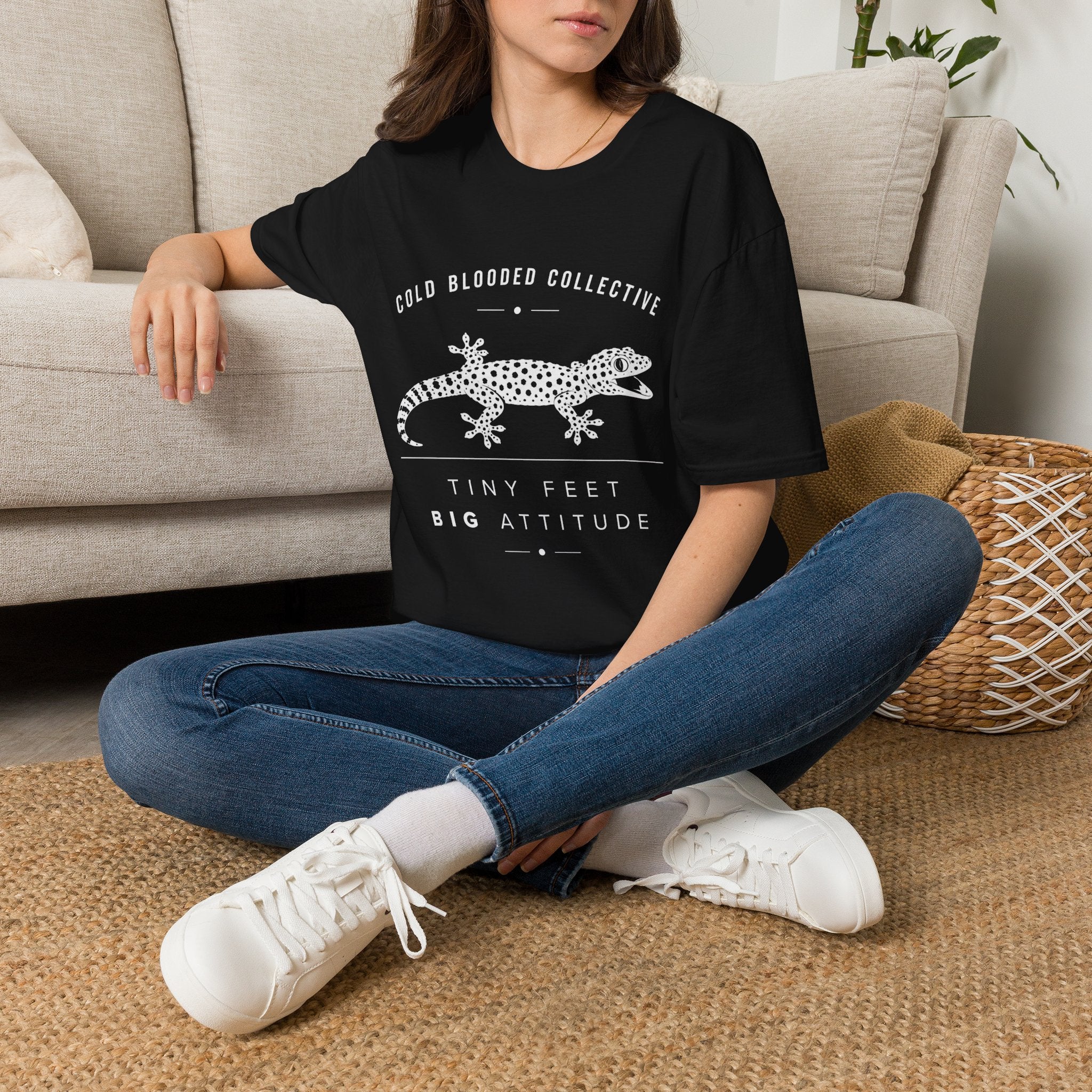 Tokay Gecko T-Shirt — "Cold Blooded Collective: Tiny Feet, Big Attitude"