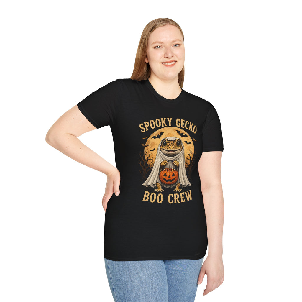Spooky Gecko Boo Crew Shirt | Cute Halloween Leopard Gecko Tee