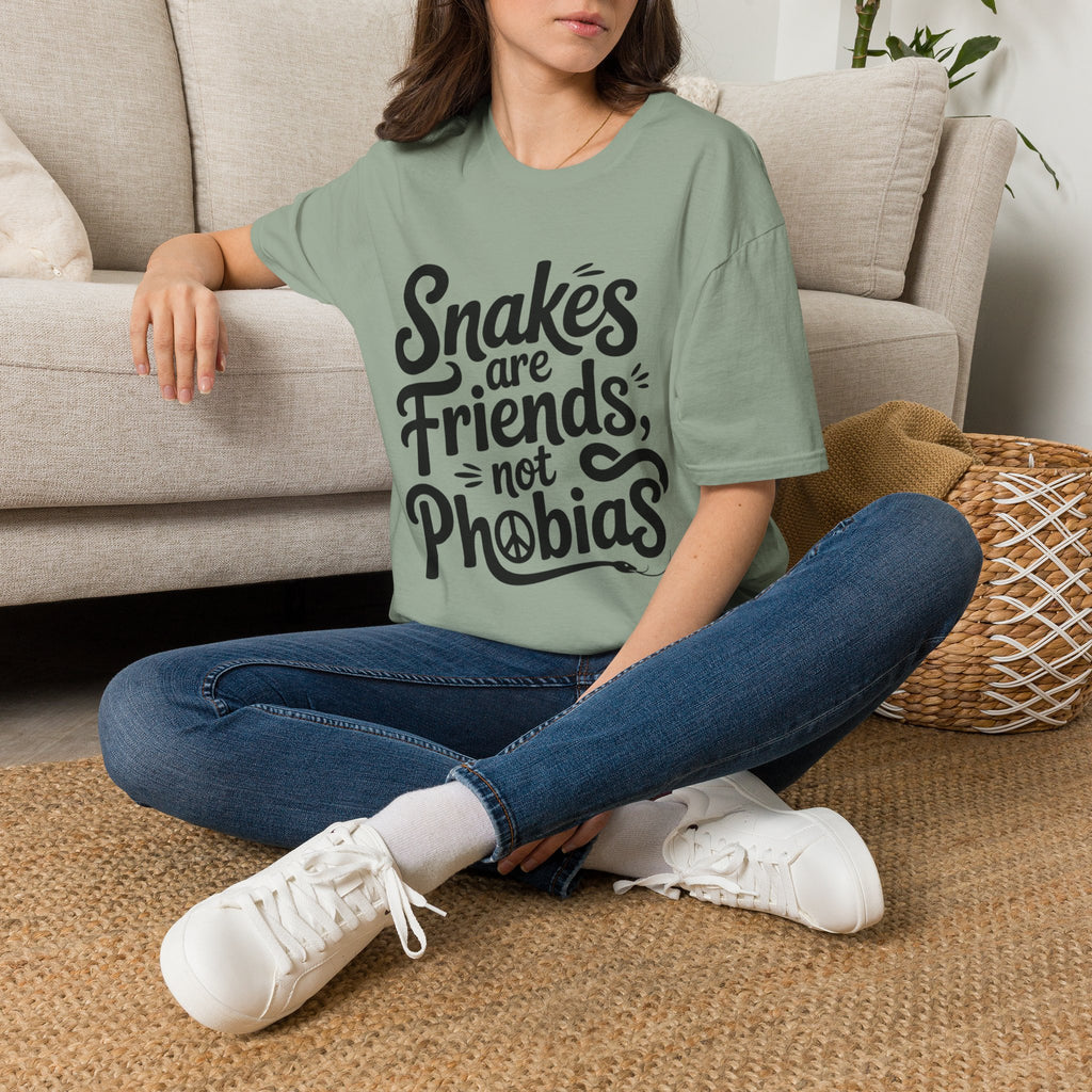 Snakes Are Friends T-Shirt — 'Snakes are Friends, Not Phobias' Graphic Tee for Snake Lovers