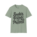 Snakes Are Friends T-Shirt — 'Snakes are Friends, Not Phobias' Graphic Tee for Snake Lovers
