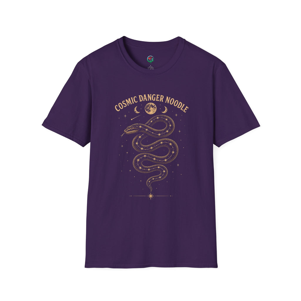 Cosmic Danger Noodle T-Shirt — Vintage Celestial Snake Tee