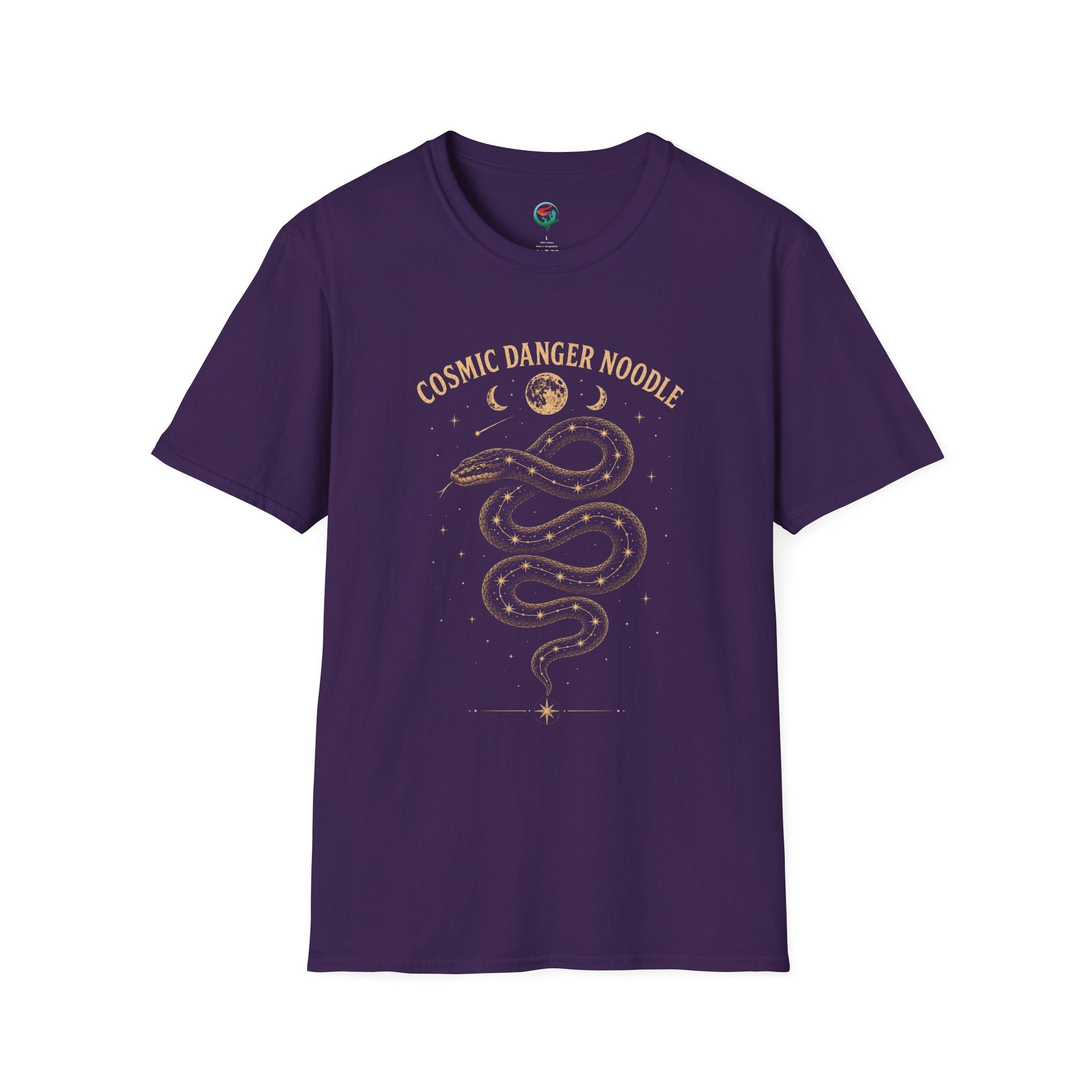 Cosmic Danger Noodle T-Shirt — Vintage Celestial Snake Tee