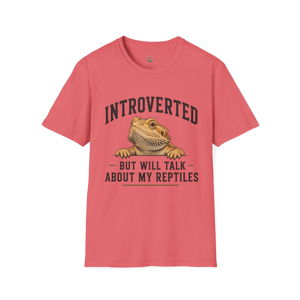 Introverted But Will Talk About My Reptiles Bearded Dragon Graphic T-Shirt