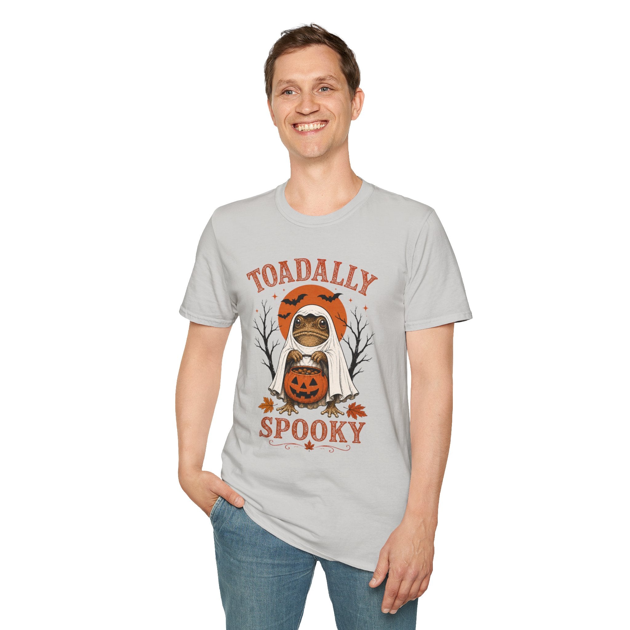Toadally Spooky Shirt | Funny Halloween Toad Ghost Graphic Tee