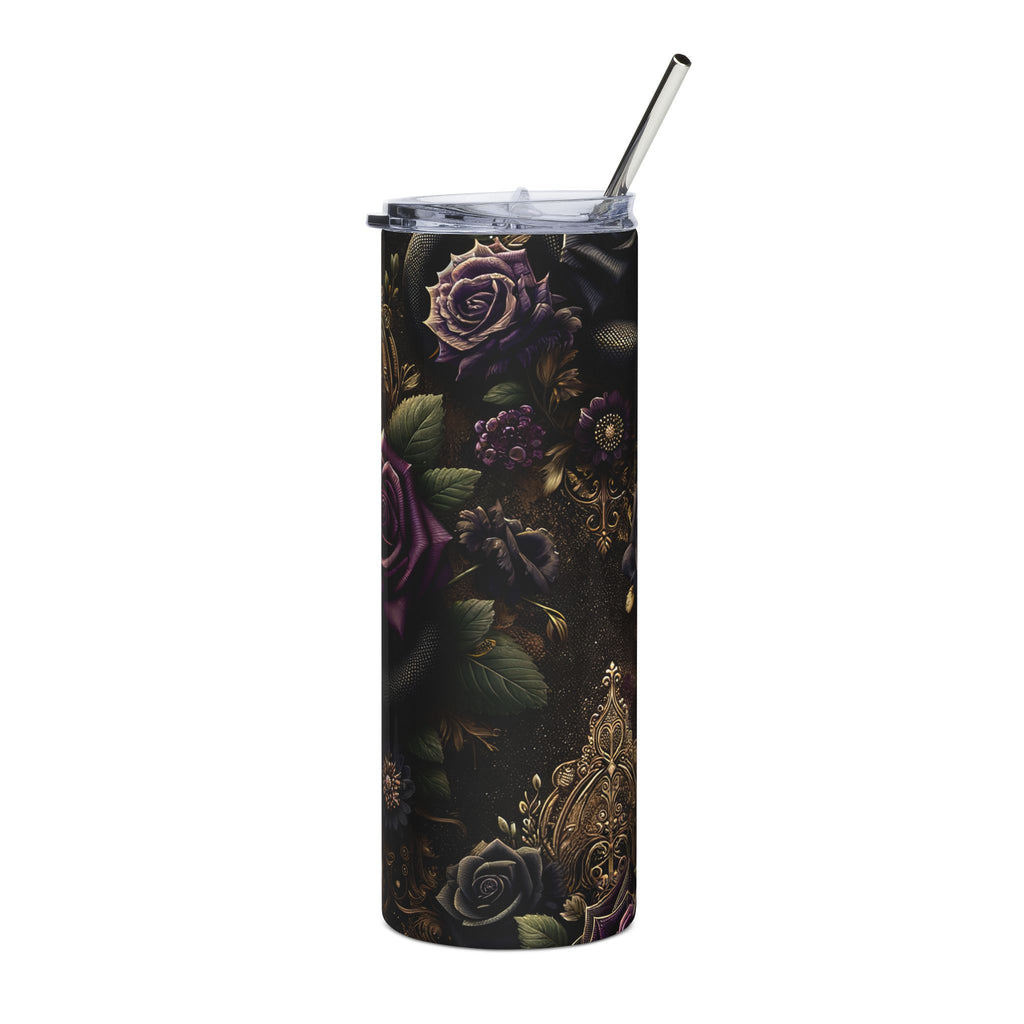 20oz Stainless Tumbler — Gothic Rose & Snake Insulated Travel Cup