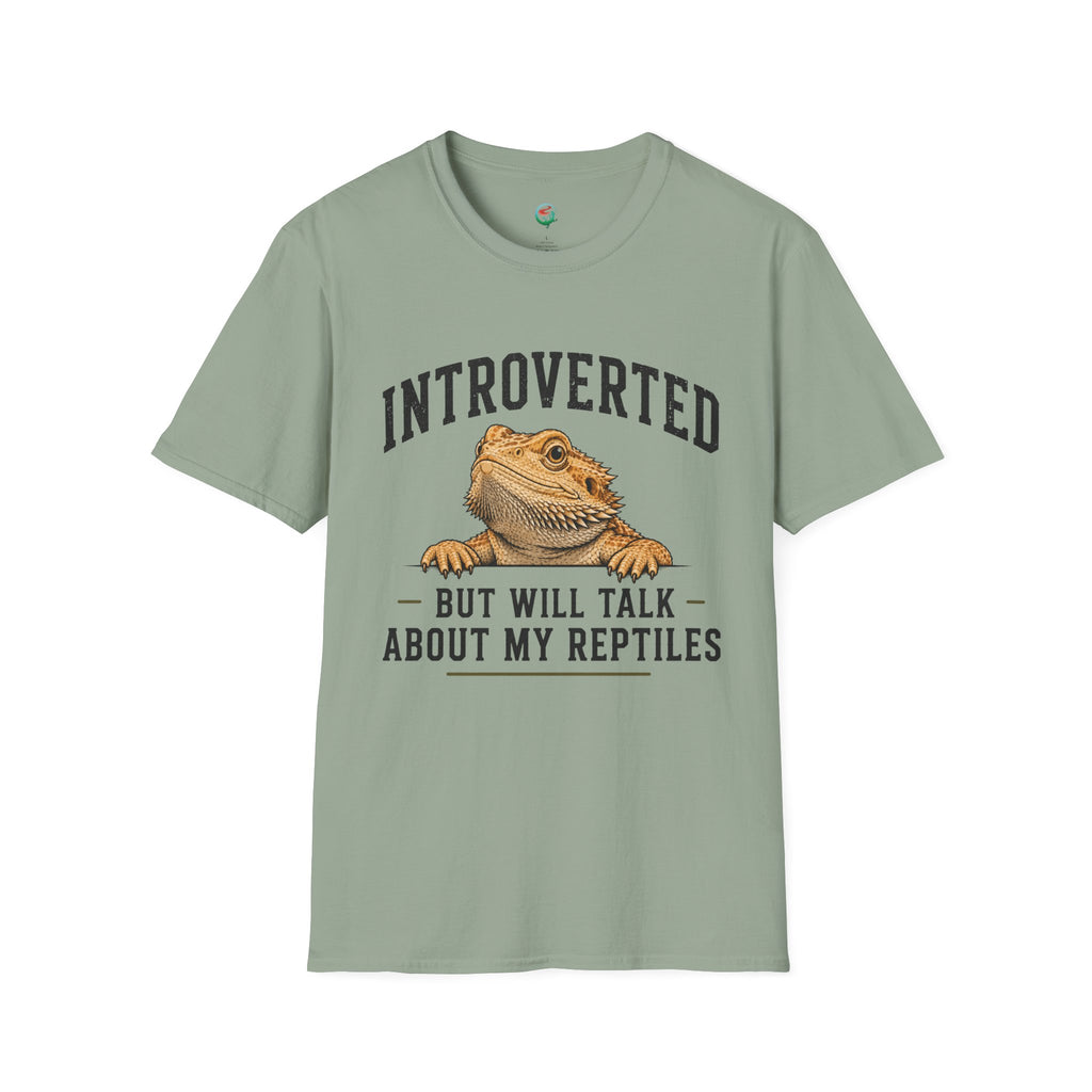 Introverted But Will Talk About My Reptiles Bearded Dragon Graphic T-Shirt
