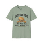 Introverted But Will Talk About My Reptiles Bearded Dragon Graphic T-Shirt
