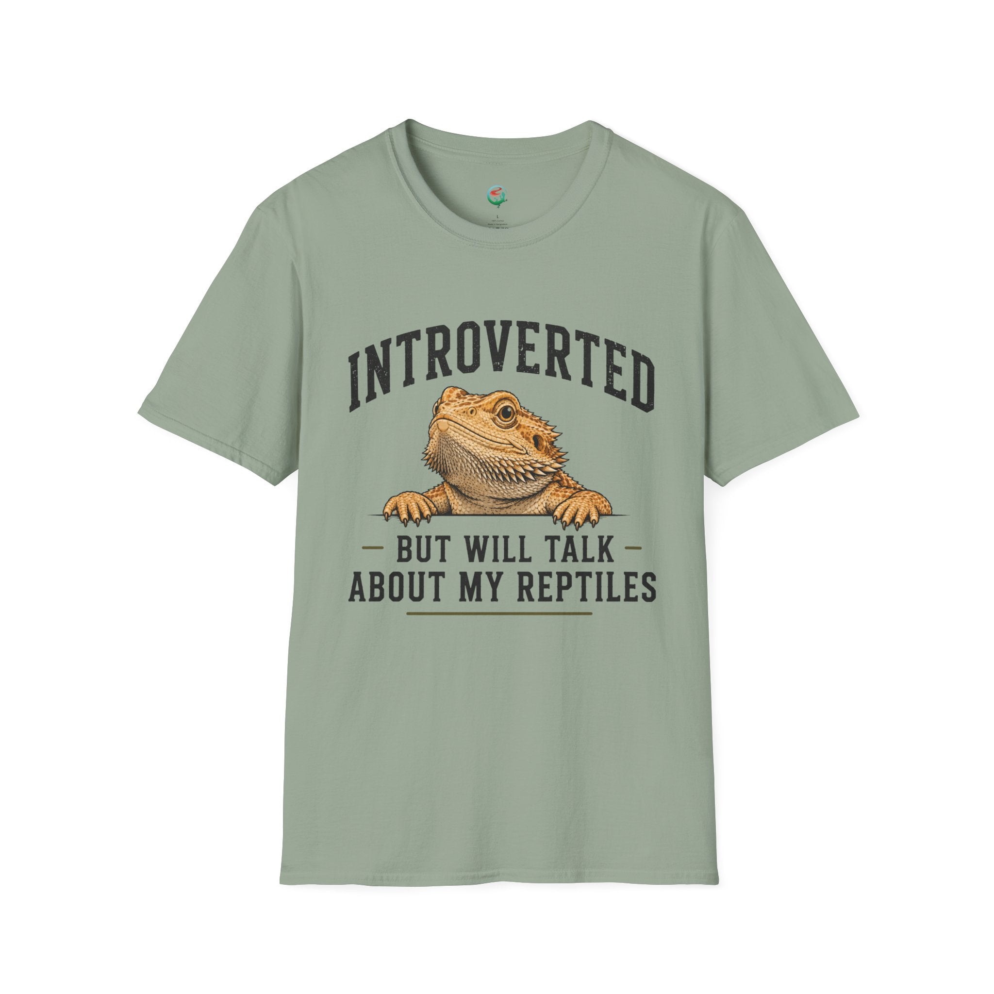 Introverted But Will Talk About My Reptiles Bearded Dragon Graphic T-Shirt