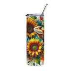 Bearded Dragon Sunflower Stainless Steel Tumbler – 20oz Insulated Travel Cup