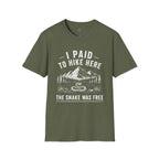 I Paid to Hike Here. The Snake Was Free. Shirt | Funny Snake Hiking Tee