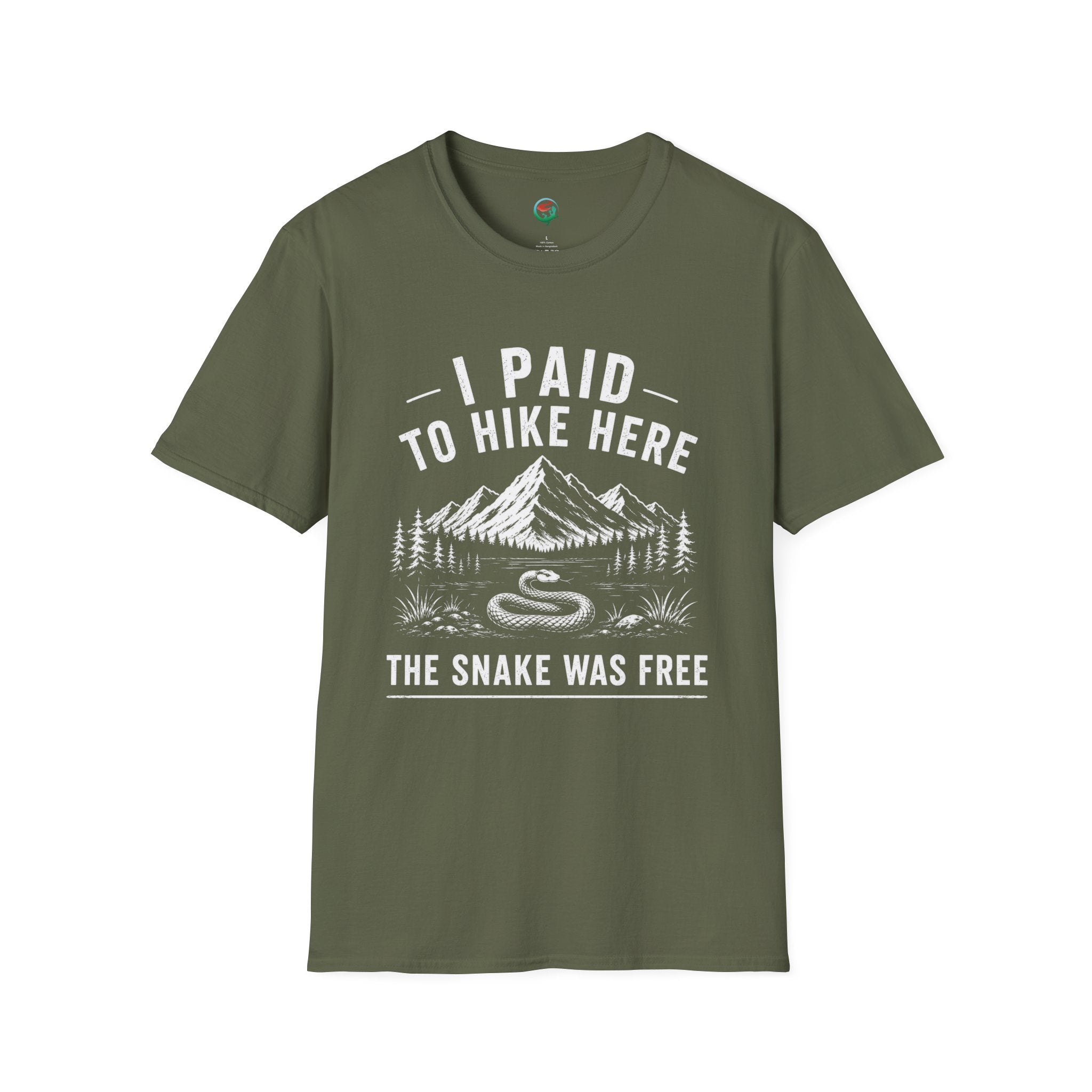 I Paid to Hike Here. The Snake Was Free. Shirt | Funny Snake Hiking Tee