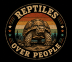 Reptile Over People 20oz Stainless Steel Tumbler — Retro Turtle Travel Mug