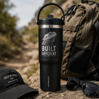 32oz Nomad Tumbler — 'Built Different' Bearded Dragon Insulated Travel Mug