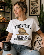 Introverted But Will Talk About My Reptiles Bearded Dragon Graphic T-Shirt