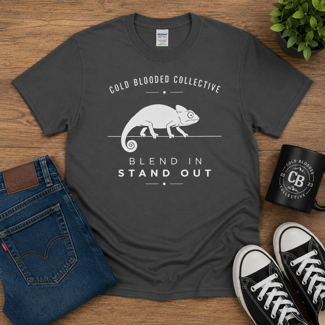Chameleon 'Cold Blooded Collective' Graphic Tee — Blend In, Stand Out