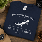Gecko Over People Graphic T-Shirt — "Cold Blooded Collective" GeckoTee