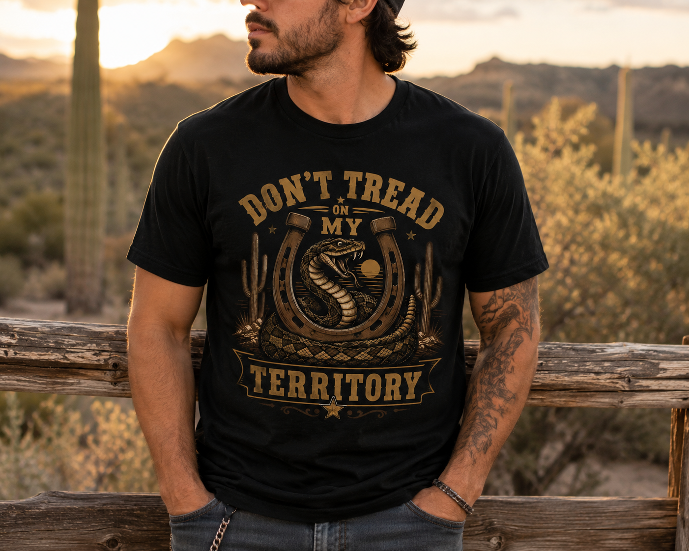Don't Tread On My Territory T-Shirt — Western Rattlesnake Graphic