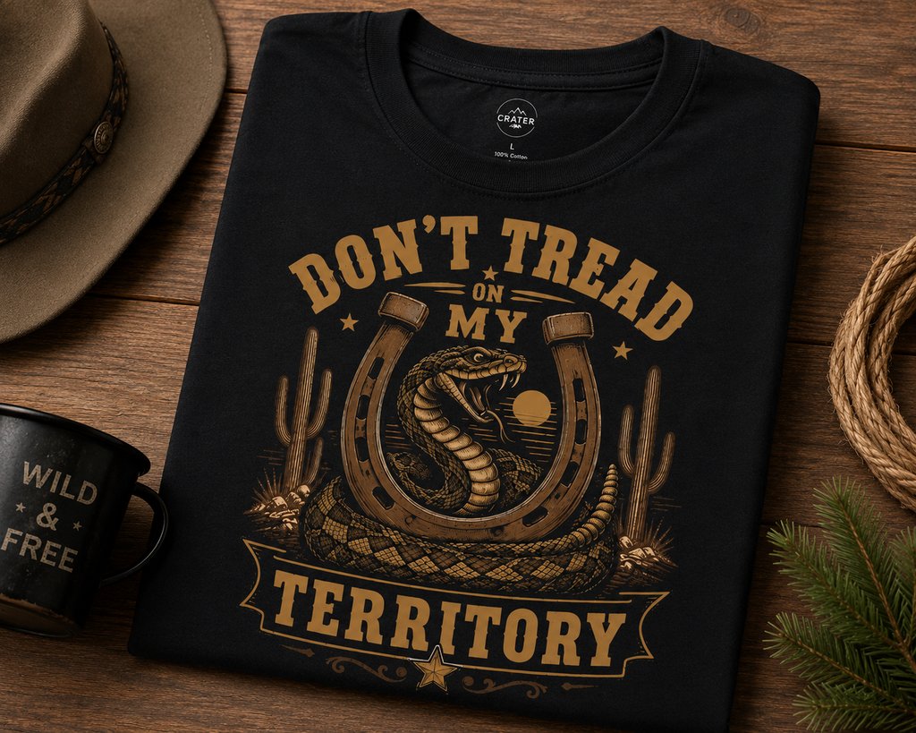 Don't Tread On My Territory T-Shirt — Western Rattlesnake Graphic