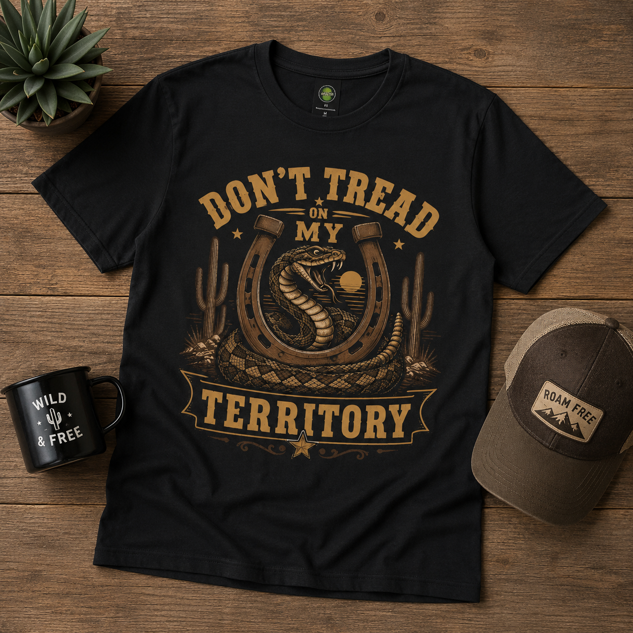 Don't Tread On My Territory T-Shirt — Western Rattlesnake Graphic