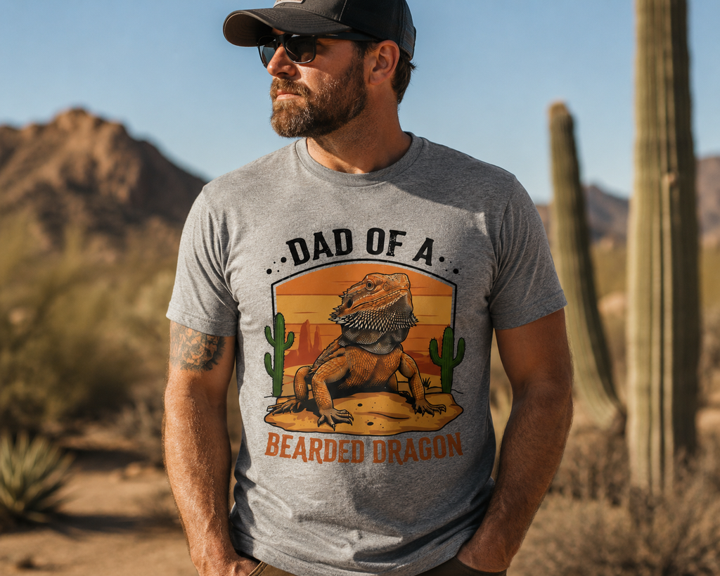 Dad of a Bearded Dragon T-Shirt — Funny Reptile Dad Gift