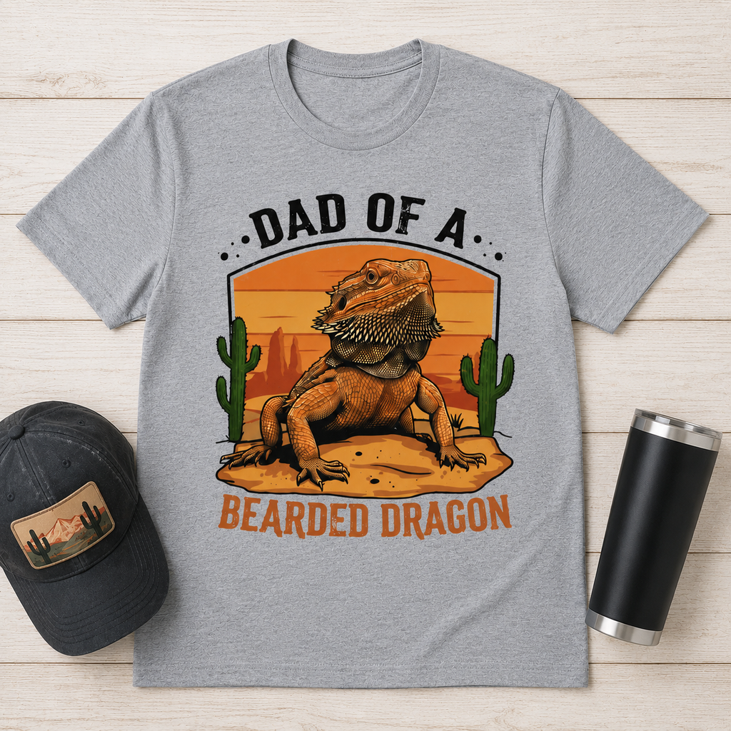 Dad of a Bearded Dragon T-Shirt — Funny Reptile Dad Gift