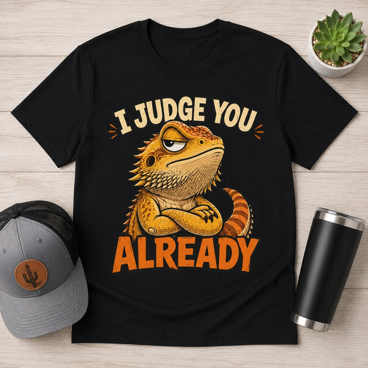 Bearded Dragon "I Judge You Already" T-Shirt