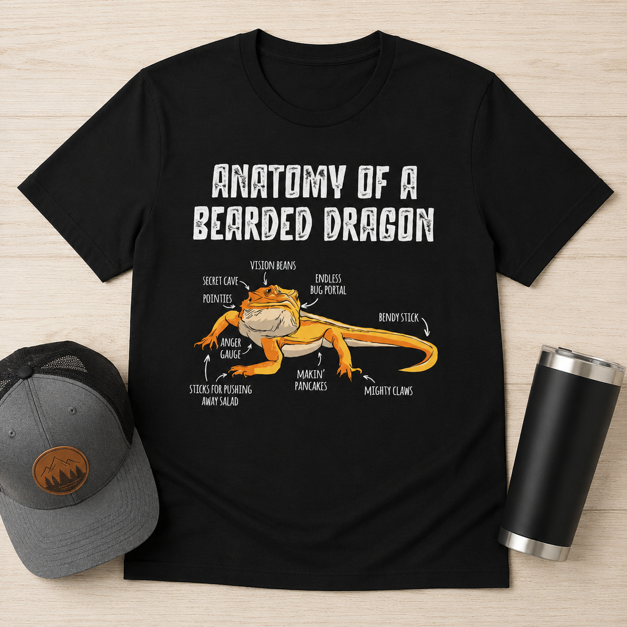 Anatomy of a Bearded Dragon T-Shirt