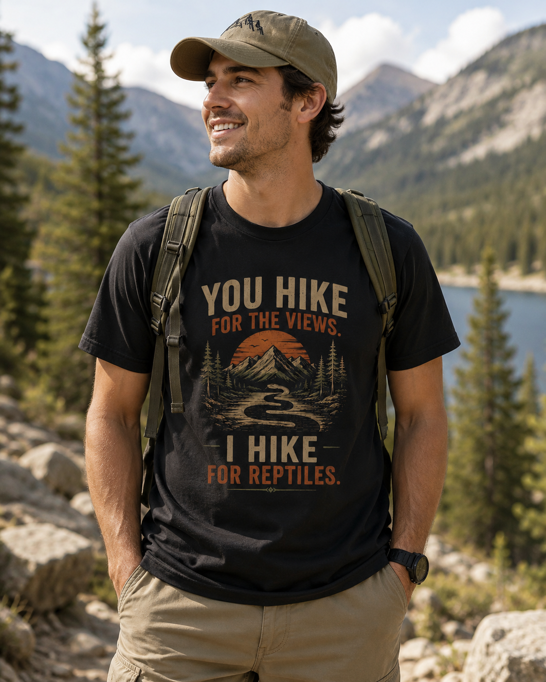 You Hike for the Views, I Hike for Reptiles Shirt | Reptile Hiking Tee