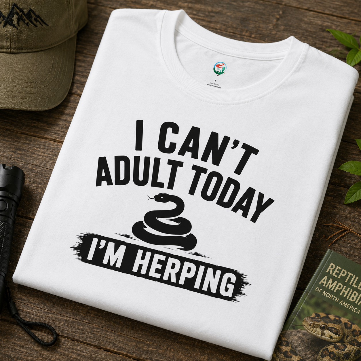 I Can't Adult Today I'm Herping Shirt | Funny Snake Herping Tee