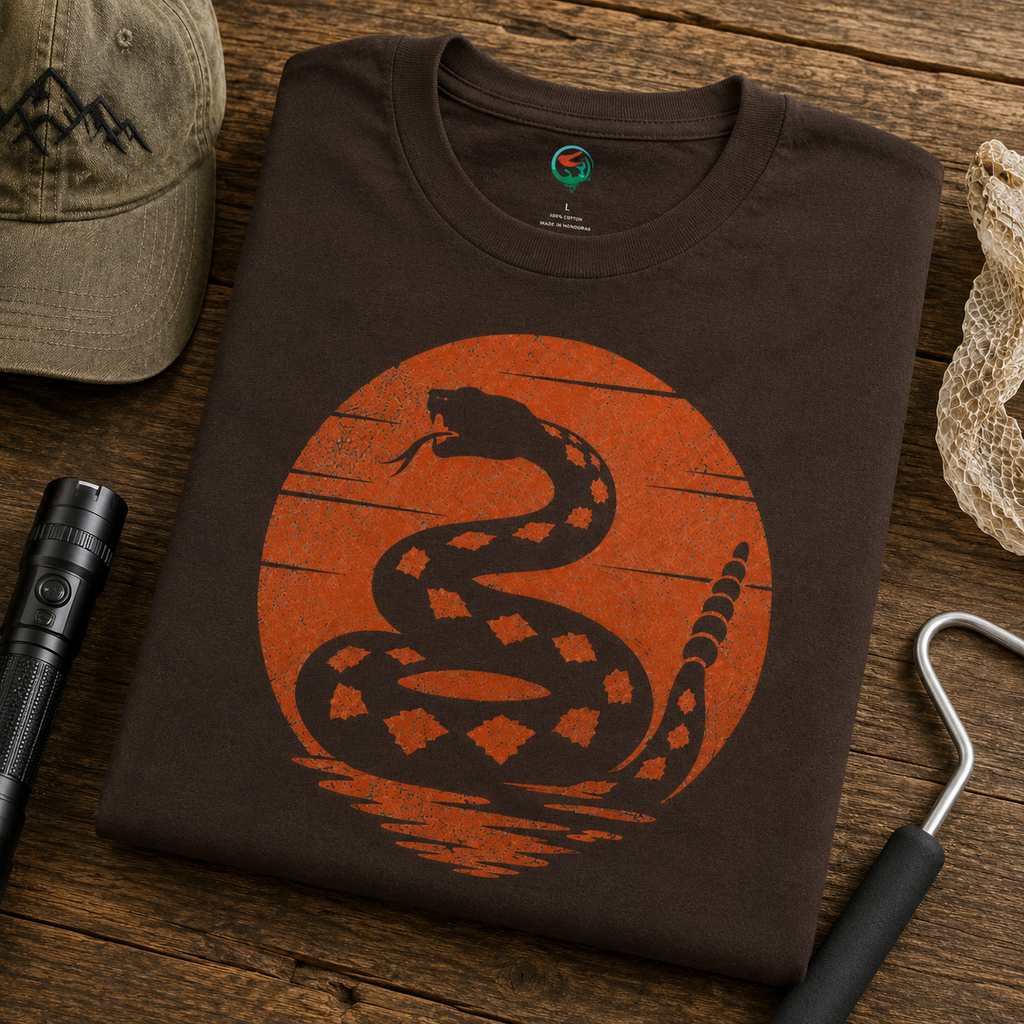 Vintage Rattlesnake Sunset Shirt | Western Snake Graphic Tee
