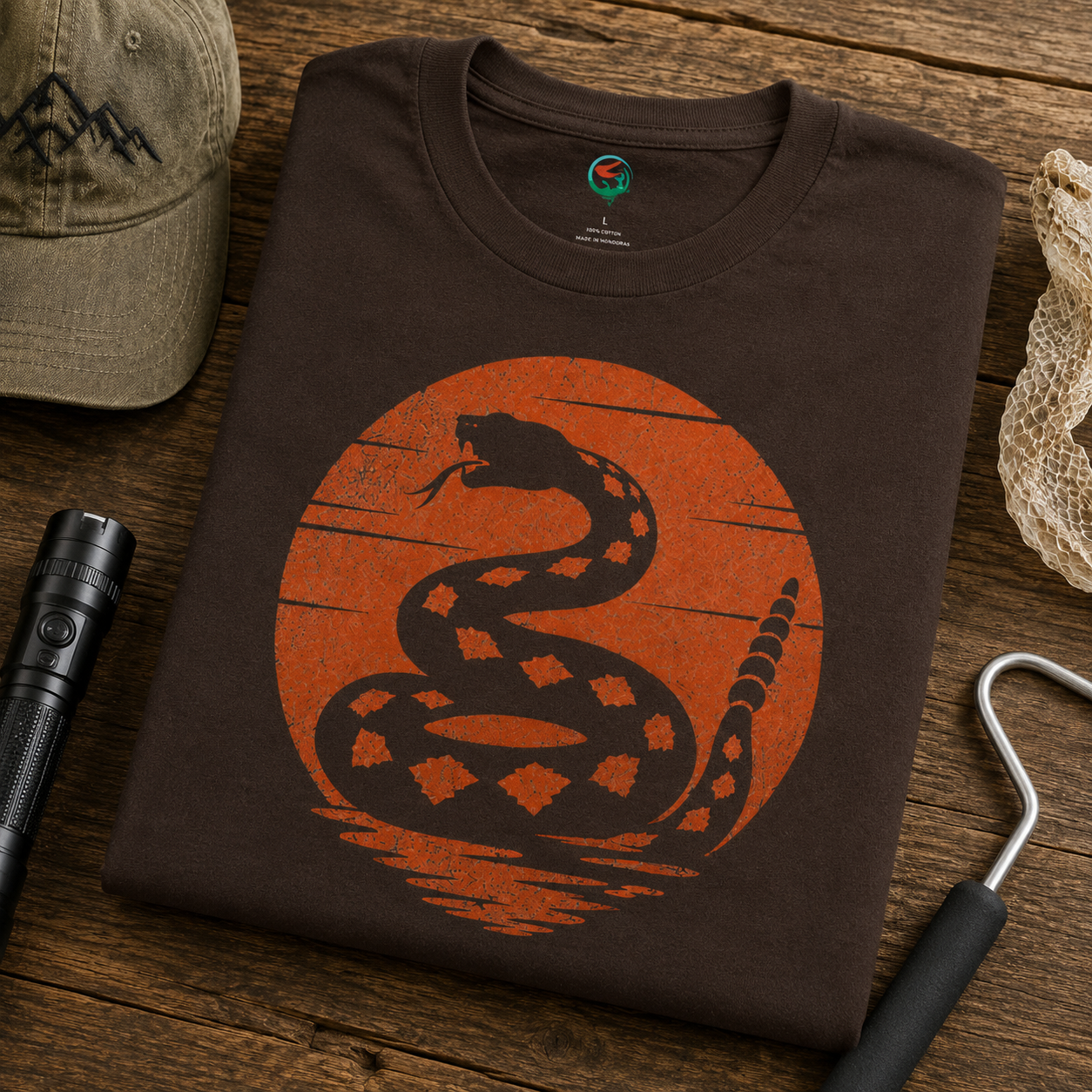 Vintage Rattlesnake Sunset Shirt | Western Snake Graphic Tee