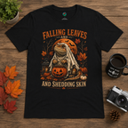 Falling Leaves and Shedding Skin" Halloween Lizard Graphic Tee