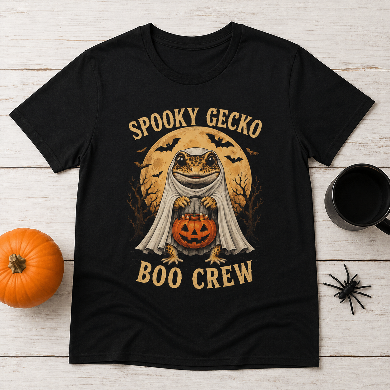 Spooky Gecko Boo Crew Shirt | Cute Halloween Leopard Gecko Tee