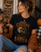 Stay Creepy Iguana Halloween Shirt | Funny Reptile Spooky Season Tee