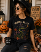 Witchy Snake Halloween Shirt | Vintage Witch Snake Graphic Tee
