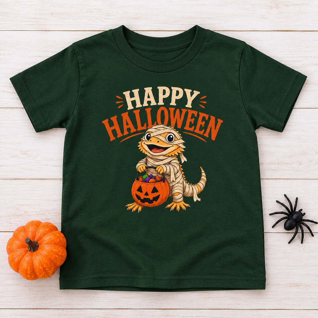 Kids "Happy Halloween" Bearded Dragon T-Shirt
