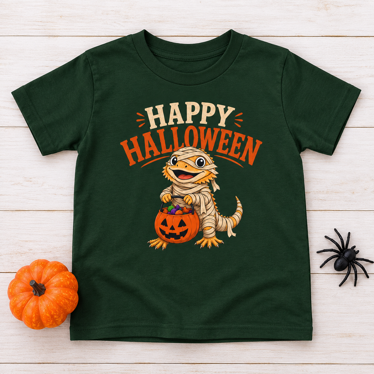 Kids "Happy Halloween" Bearded Dragon T-Shirt