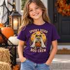 Kids Halloween T‑Shirt — "Spooky Gecko Boo Crew" Pumpkin Ghost Tee