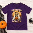 Kids Halloween T‑Shirt — "Spooky Gecko Boo Crew" Pumpkin Ghost Tee