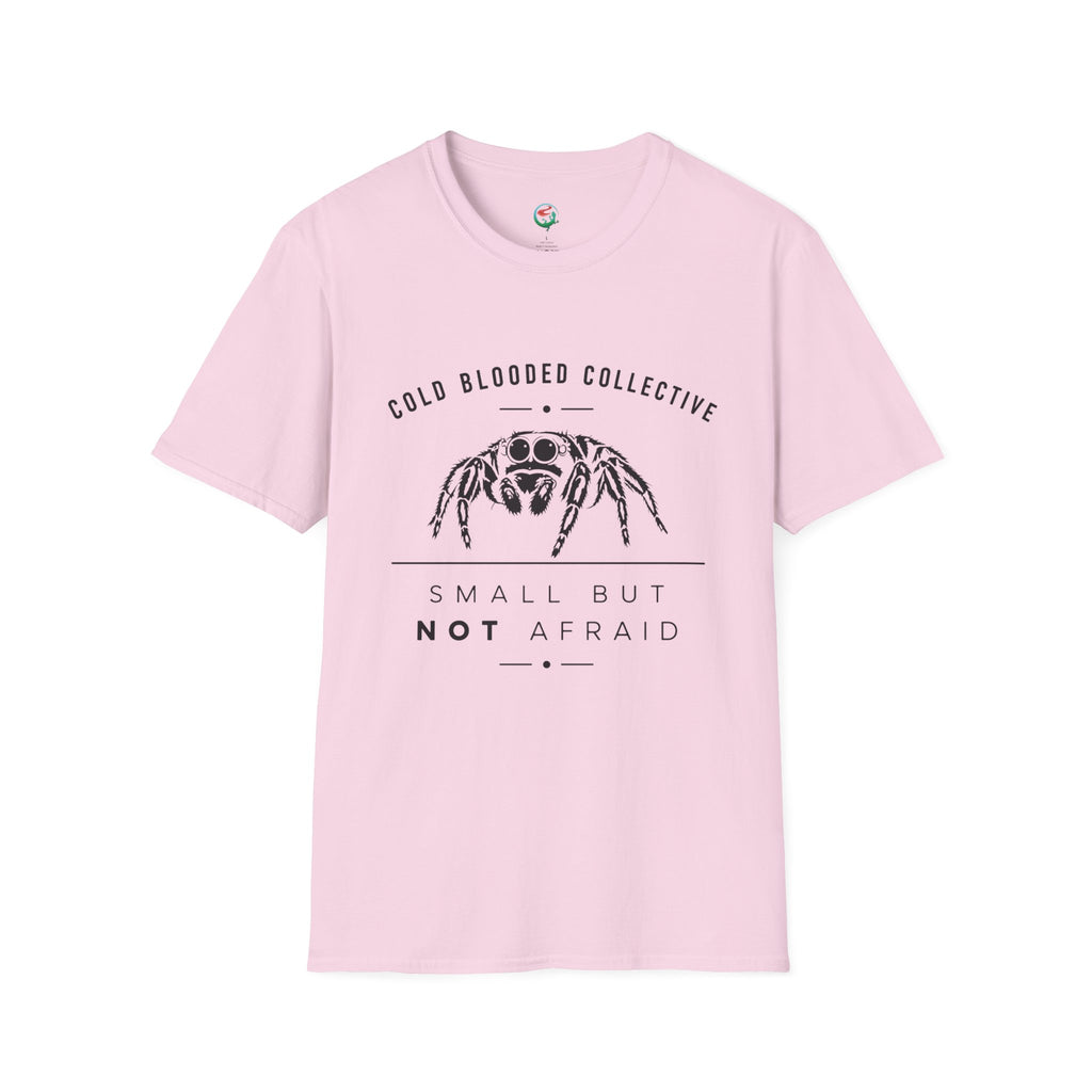 Jumping Spider T‑Shirt — "Cold Blooded Collective: Small But Not Afraid"