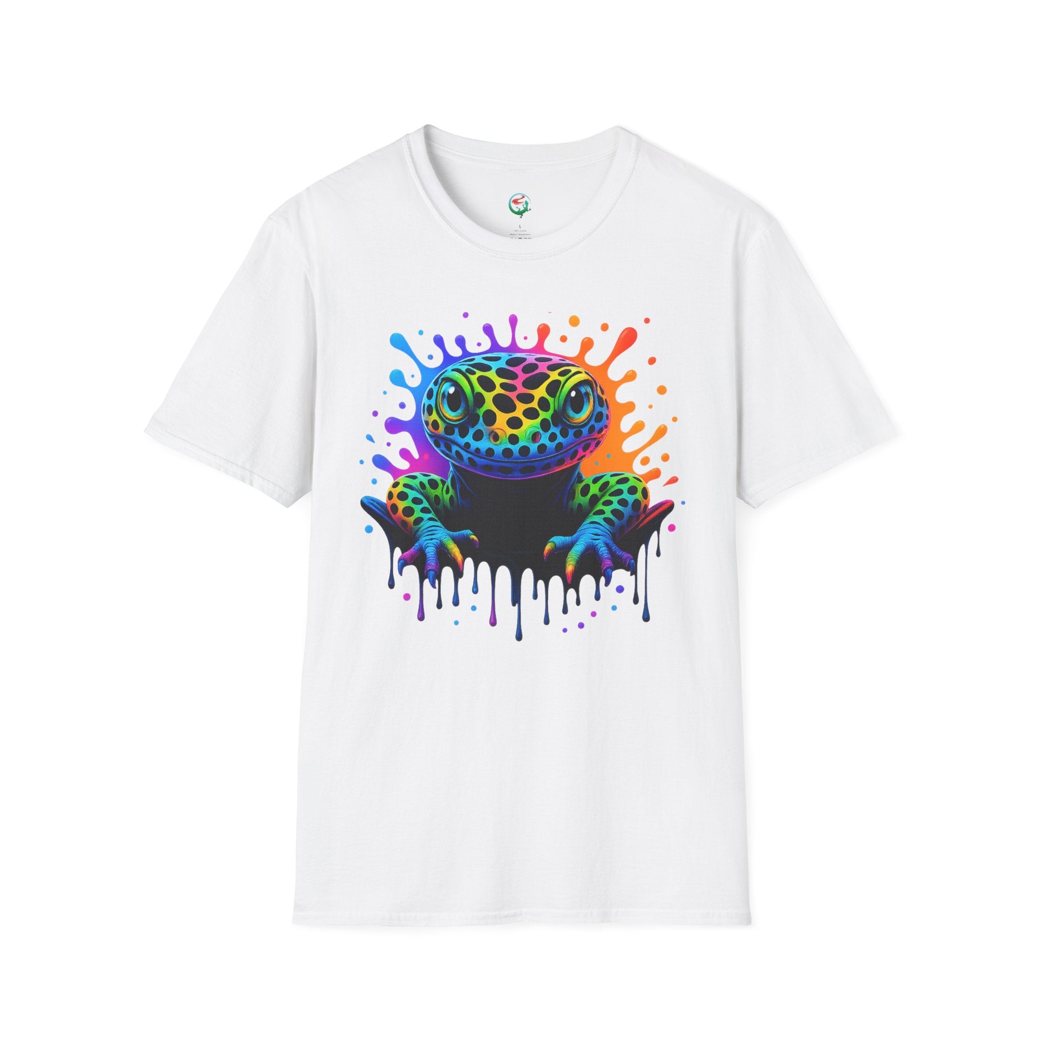 Rainbow Leopard Gecko T-Shirt | Color Splash Gecko Art Tee