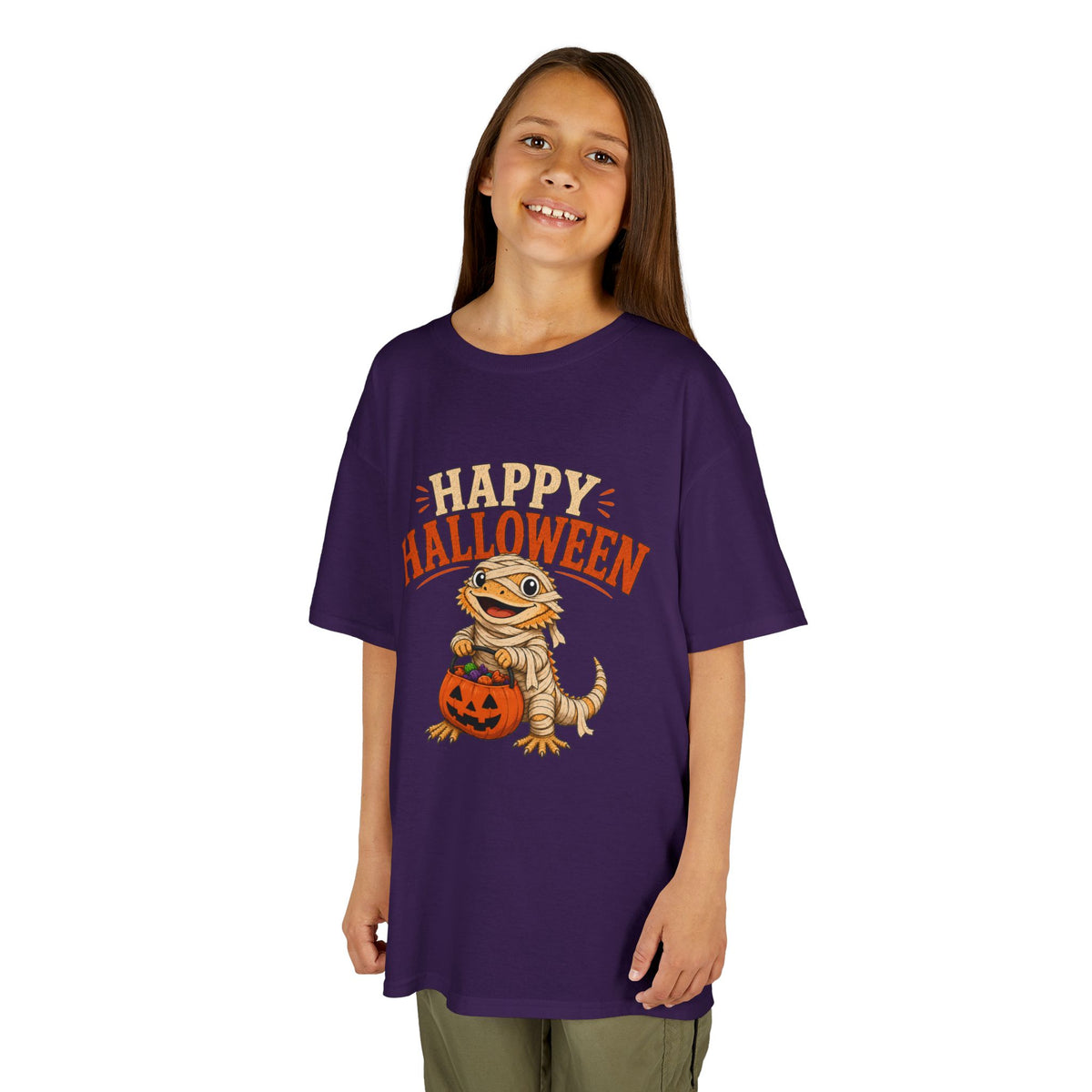 Kids "Happy Halloween" Bearded Dragon T-Shirt