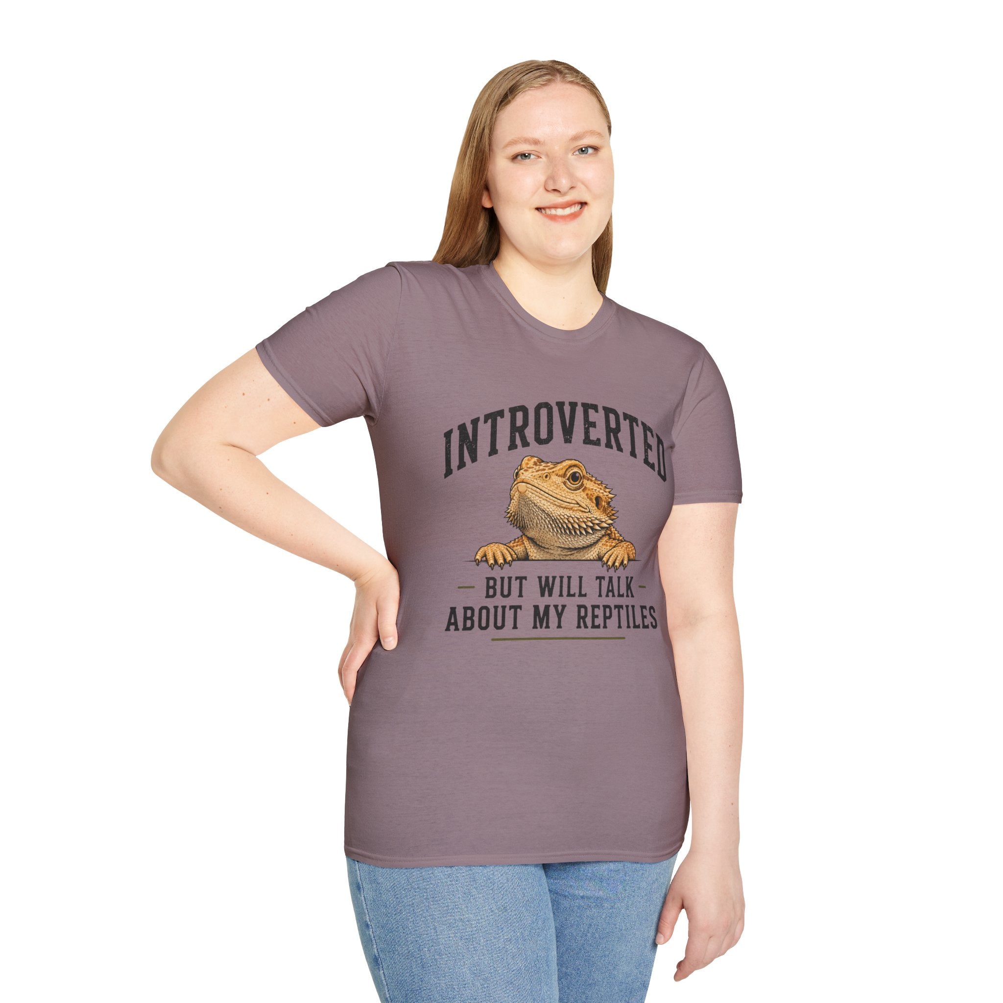 Introverted But Will Talk About My Reptiles Bearded Dragon Graphic T-Shirt
