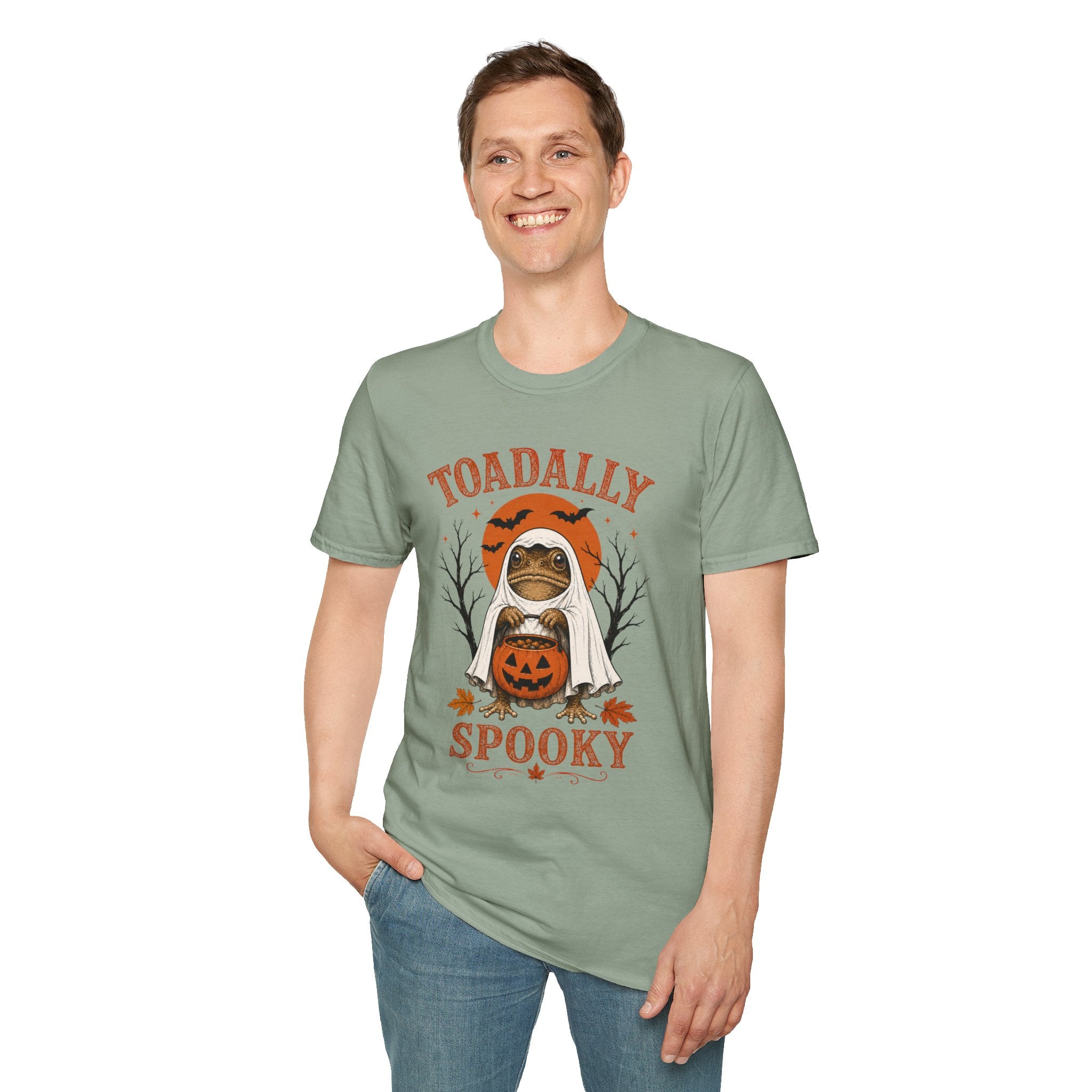 Toadally Spooky Shirt | Funny Halloween Toad Ghost Graphic Tee