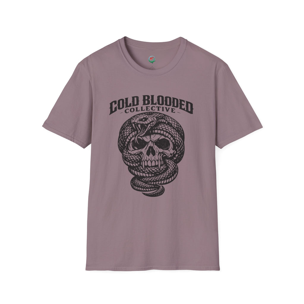 Cold Blooded Collective Skull & Snake T-Shirt — Edgy Gothic Graphic Tee