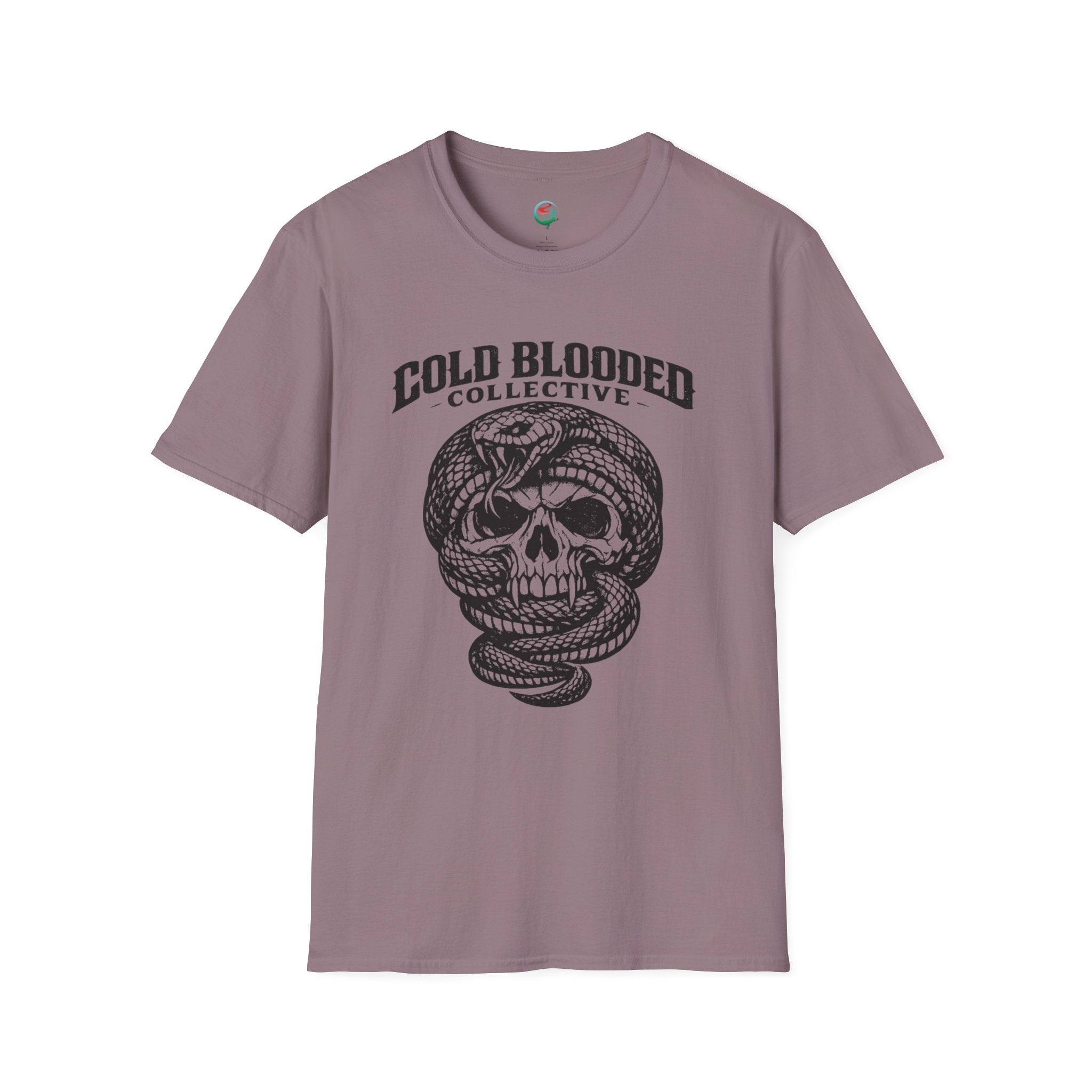 Cold Blooded Collective Skull & Snake T-Shirt — Edgy Gothic Graphic Tee