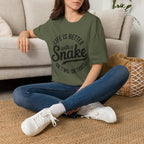 Snake Lover T-Shirt — "Life Is Better With a Snake" Graphic Tee