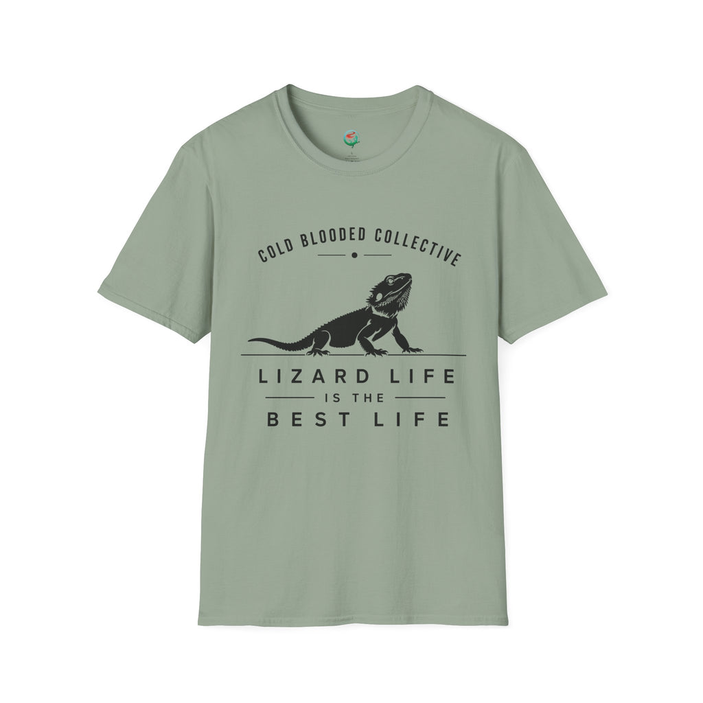 Lizard Life Tee — "Cold Blooded Collective" Bearded Dragon Graphic T-Shirt