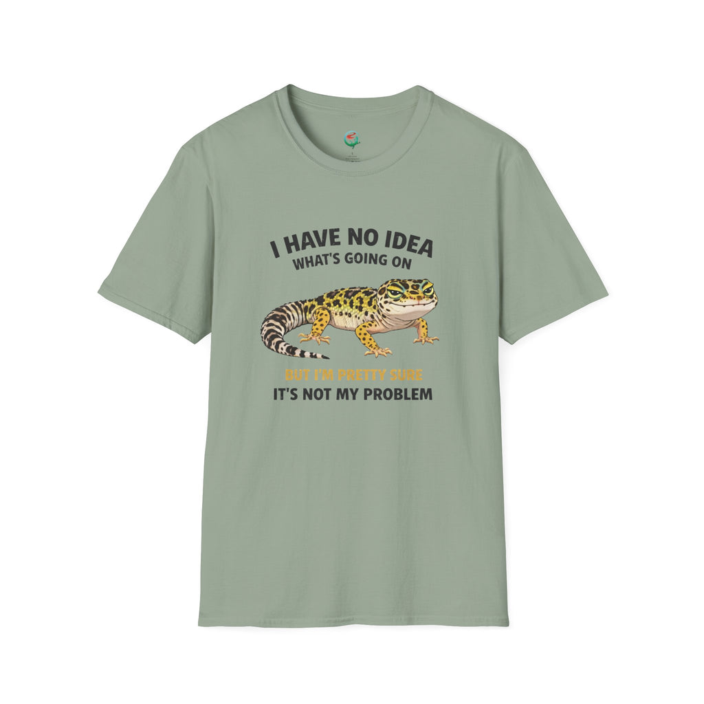Leopard Gecko Graphic Tee — "I Have No Idea What's Going On" Funny Lizard T-Shirt